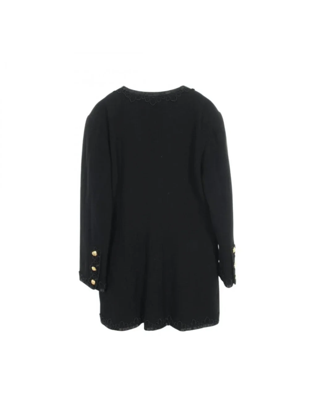 Chanel CC Logo Button Wool Jacket